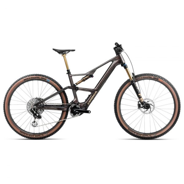 Orbea RISE LT M-TEAM - XT Di2 Electric Mountain Bike - 2025 - Cosmic Carbon - Golden Sand