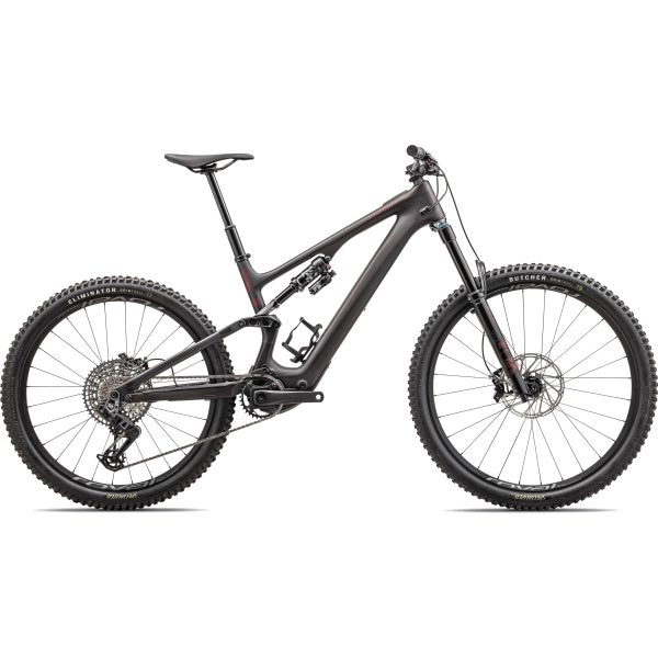 Specialized TURBO LEVO SL EXPERT - Carbon Electric Mountain Bike - 2023 - red tint over carbon / maroon / silver dust